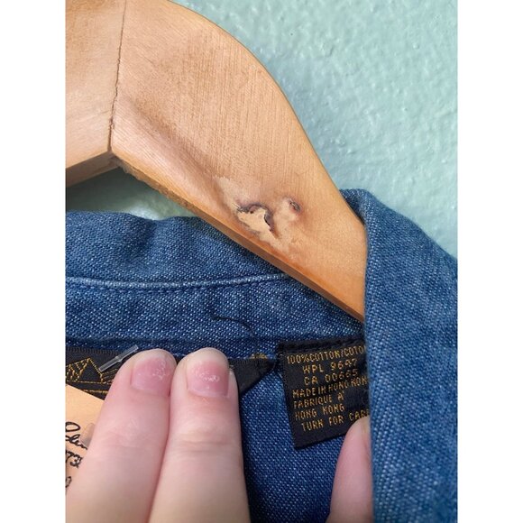 NWT Eddie Bauer Women's Vintage Denim Cotton Button Shirt Midi Dress Size Medium - Picture 6 of 12